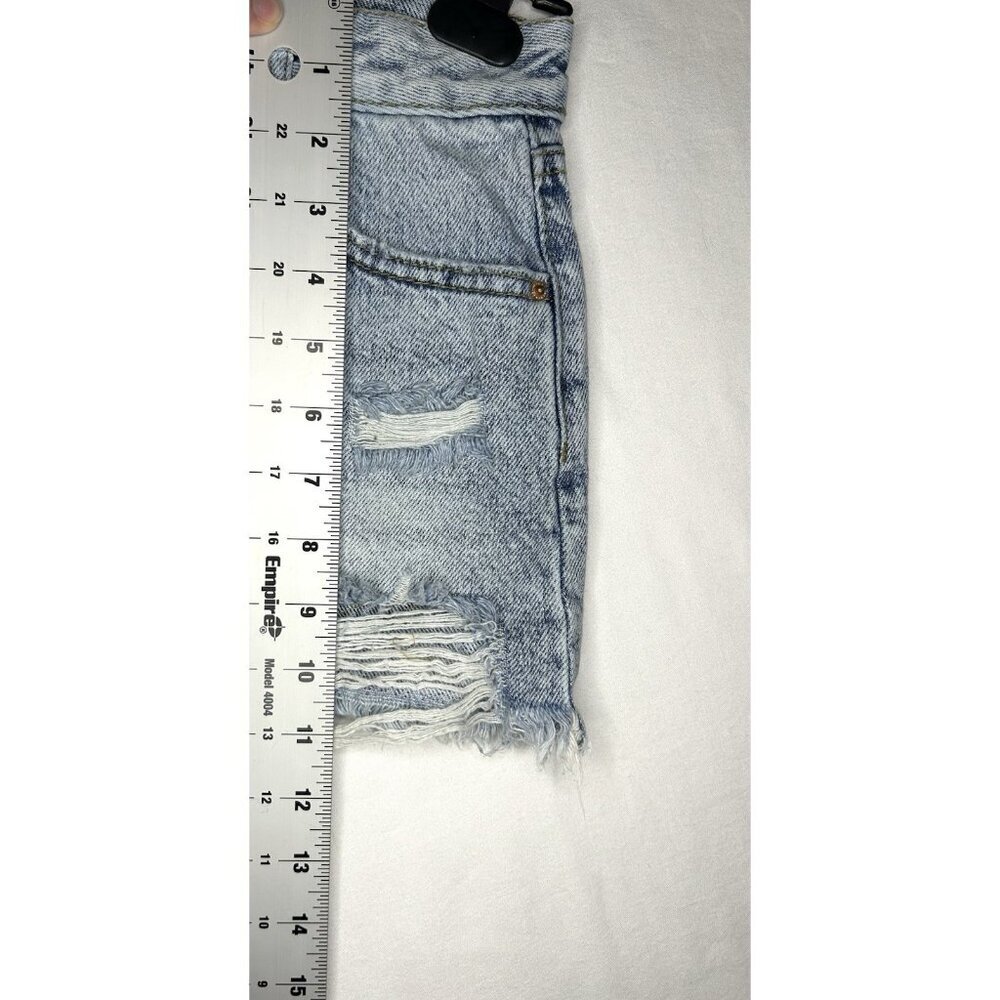 PacSun High Rise Festival Shorts Womens XS 26 Cute Summer Distressed Light Denim - Picture 8 of 16
